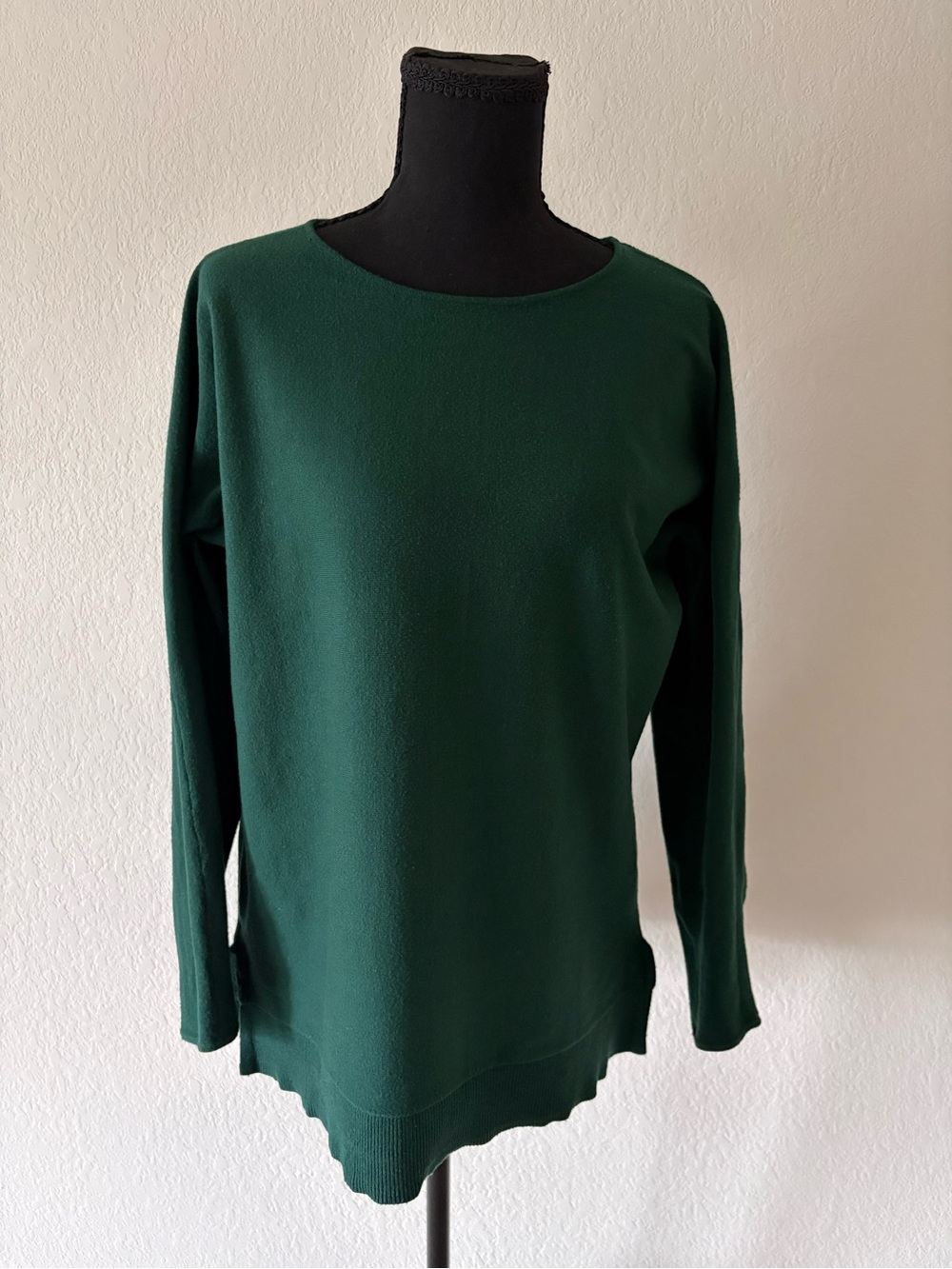 Michael Kors Dark Green Crewneck Knit Top Sz S